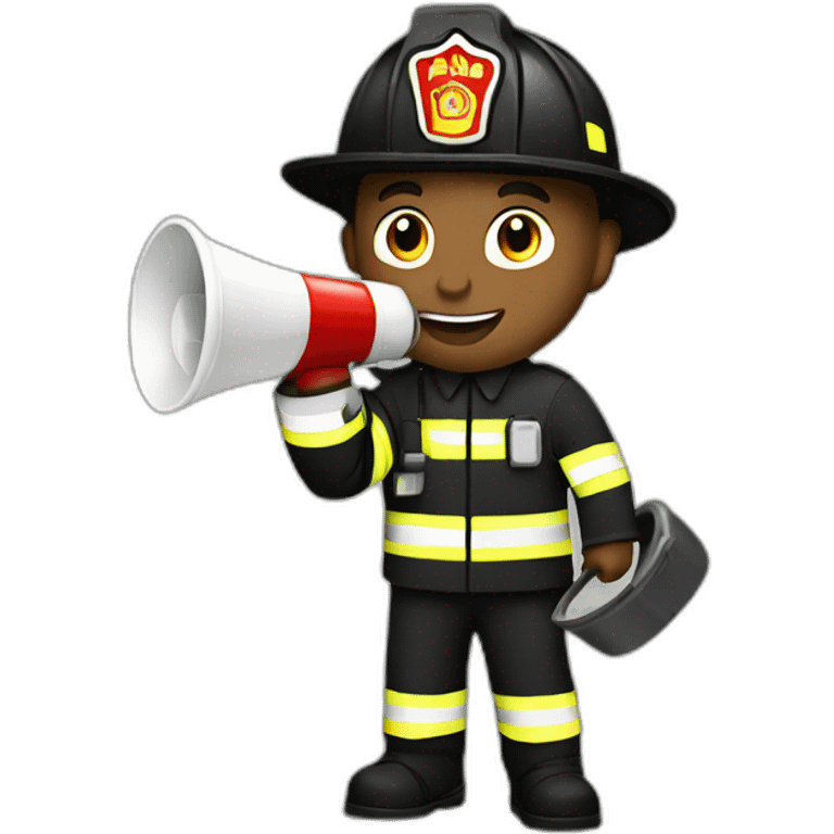 Fireman with a megaphone emoji