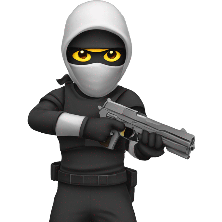 ninja and pistol in hand emoji