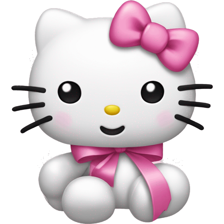 hello kitty with pink ribbon emoji