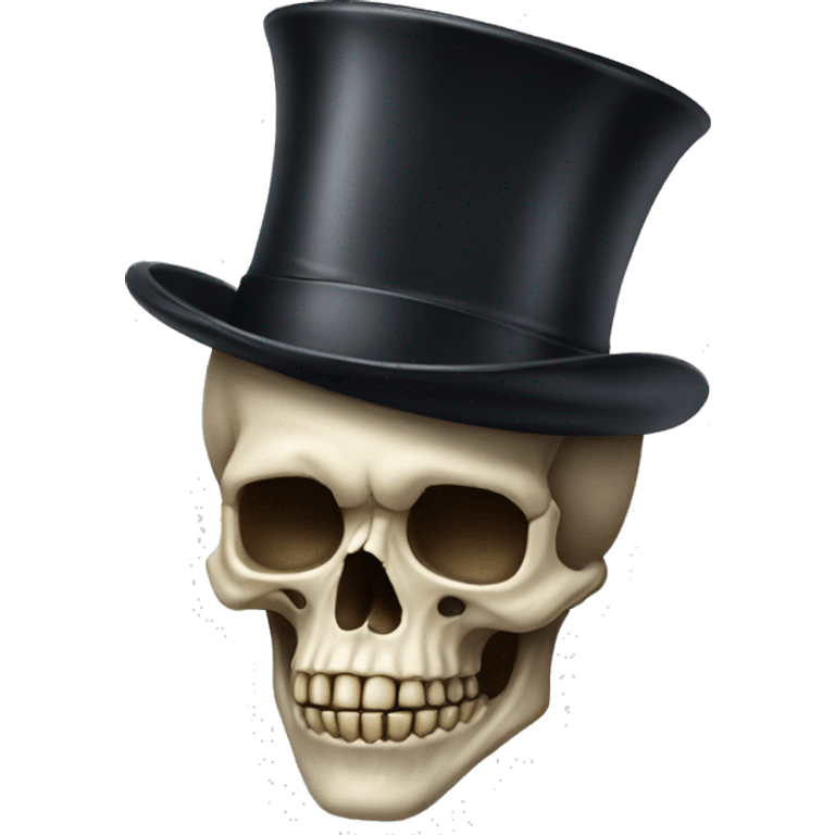 skull emoji with a tophat emoji