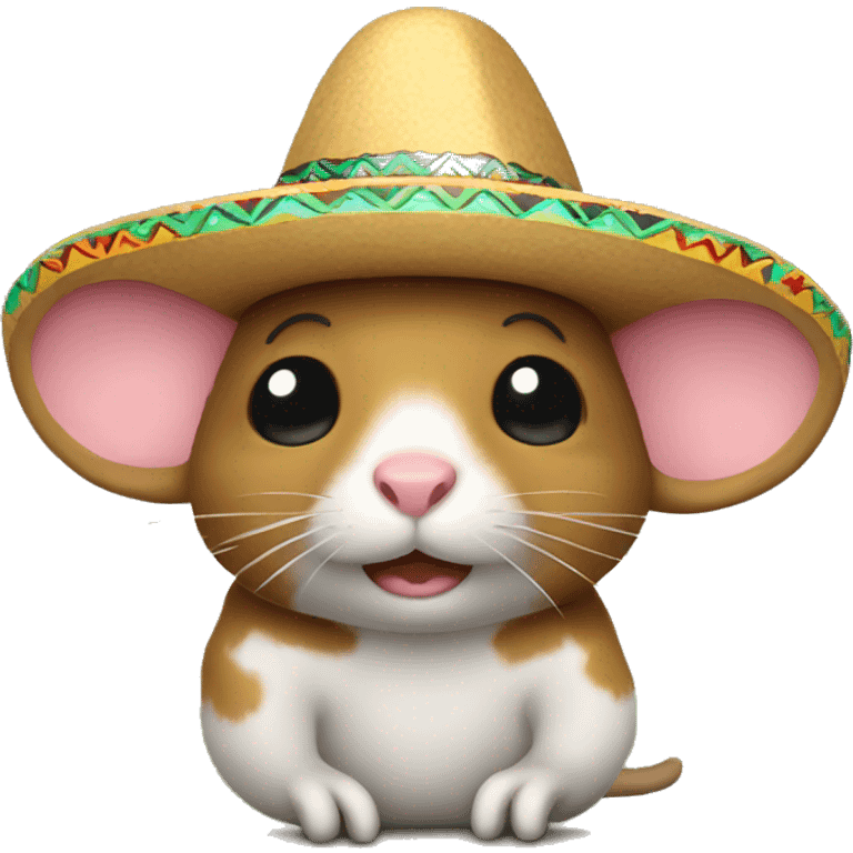 Mouse with sombrero emoji