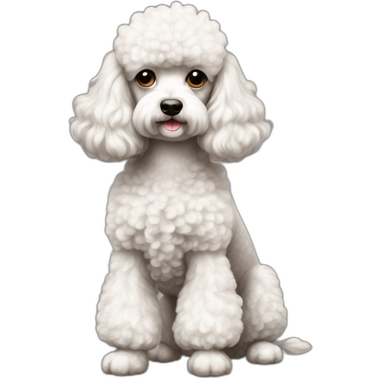 Dog Standart Poodle full body emoji