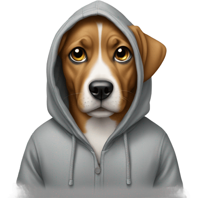 Dog with hoodie emoji