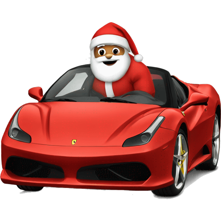 Santa in a Ferrari  emoji