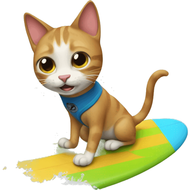 Surfing cat emoji