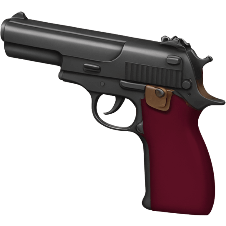 Burgundy gun emoji