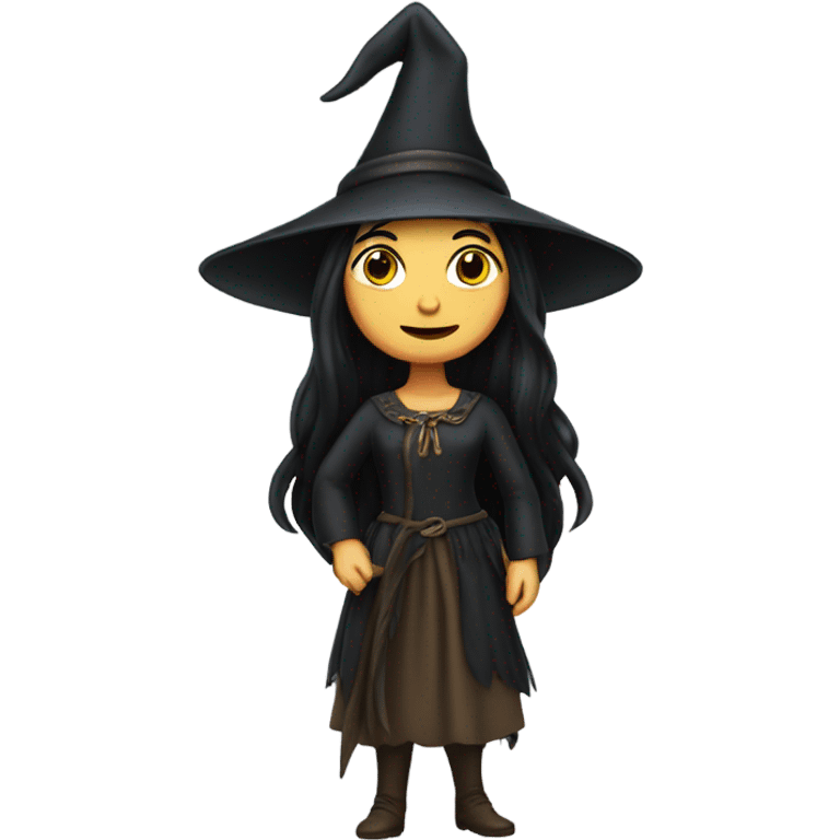 A  romanian female black hair witch emoji