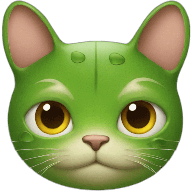 tête de chat avec corps de grenouille emoji