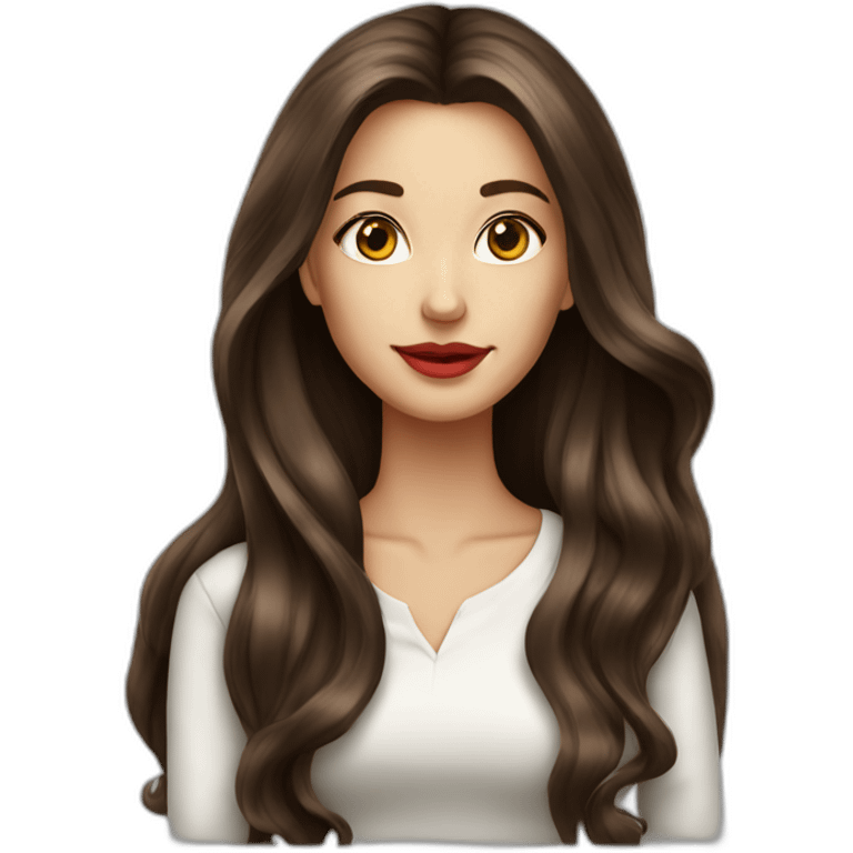 Brunette-girl-long-hair-old-money-fashion-style-red emoji