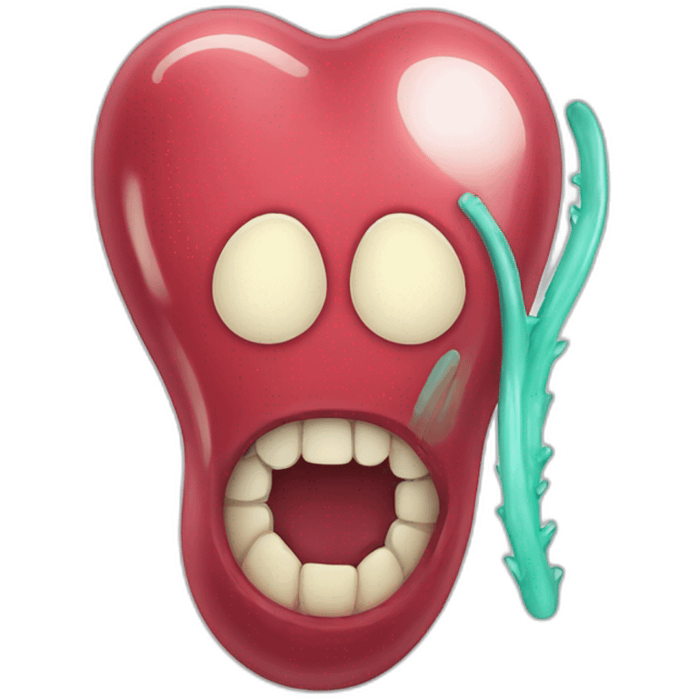 kidney with teeth emoji