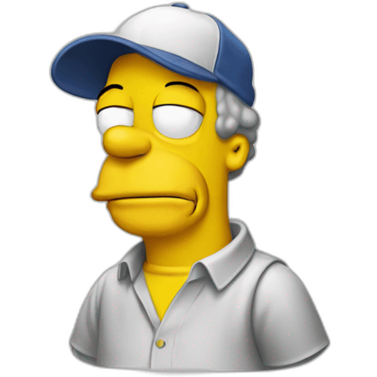 homer simpson with a hat emoji