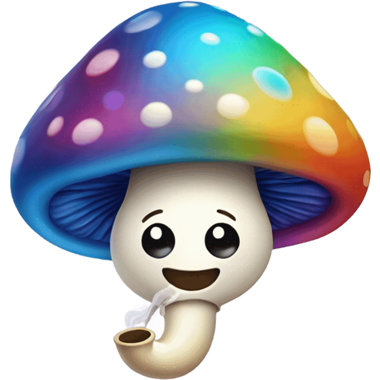 Happy mushroom smoking emoji