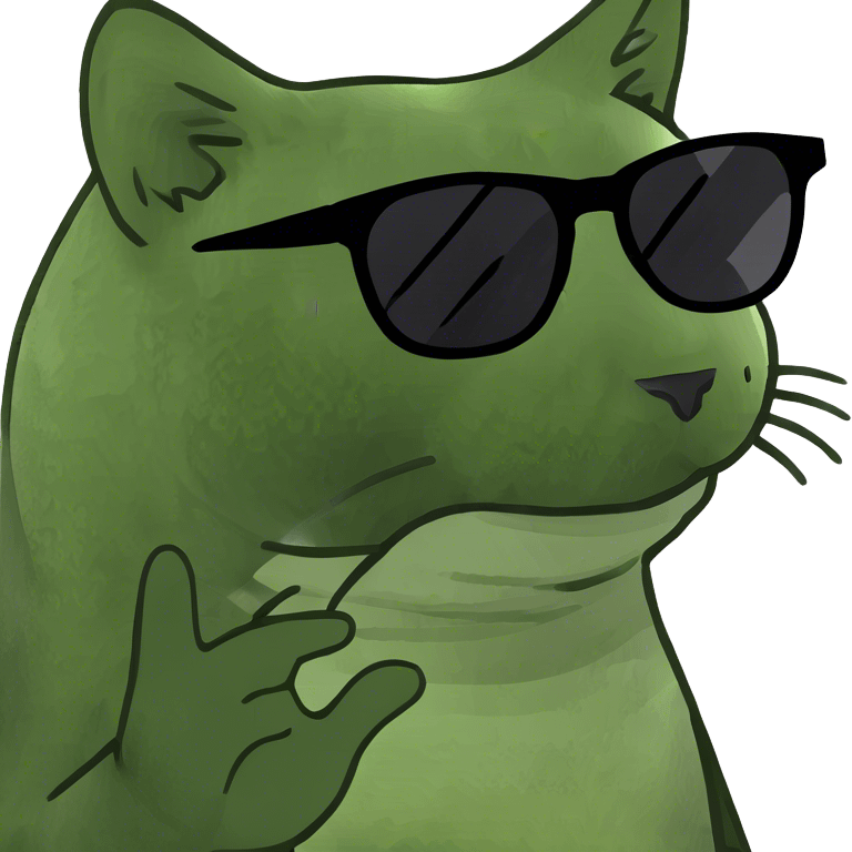 Cat with sunglasses emoji