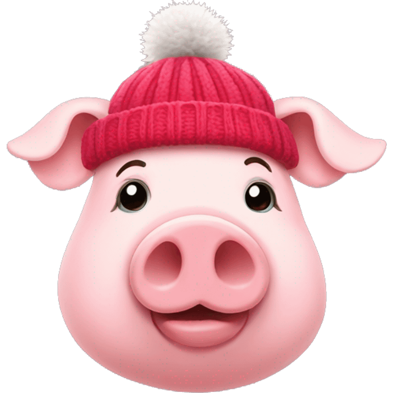 Pig wearing a woolly hat  emoji