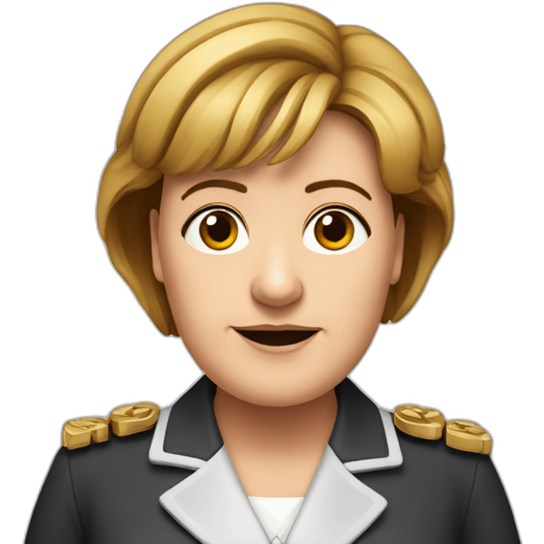 angela merkel with hindi swastika emoji