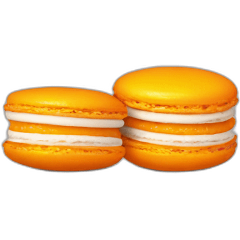 Macarons aux oranges emoji