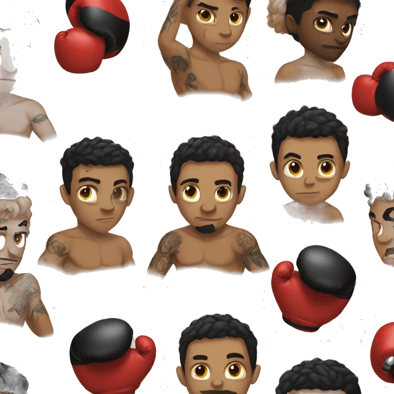 boxing boys with tattoos emoji