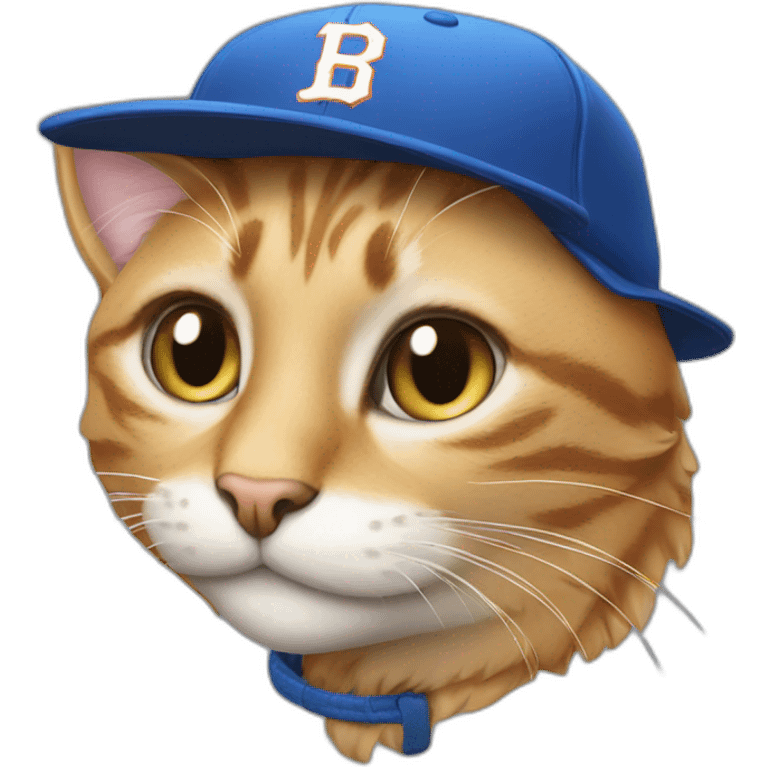 cat with baseball hat emoji