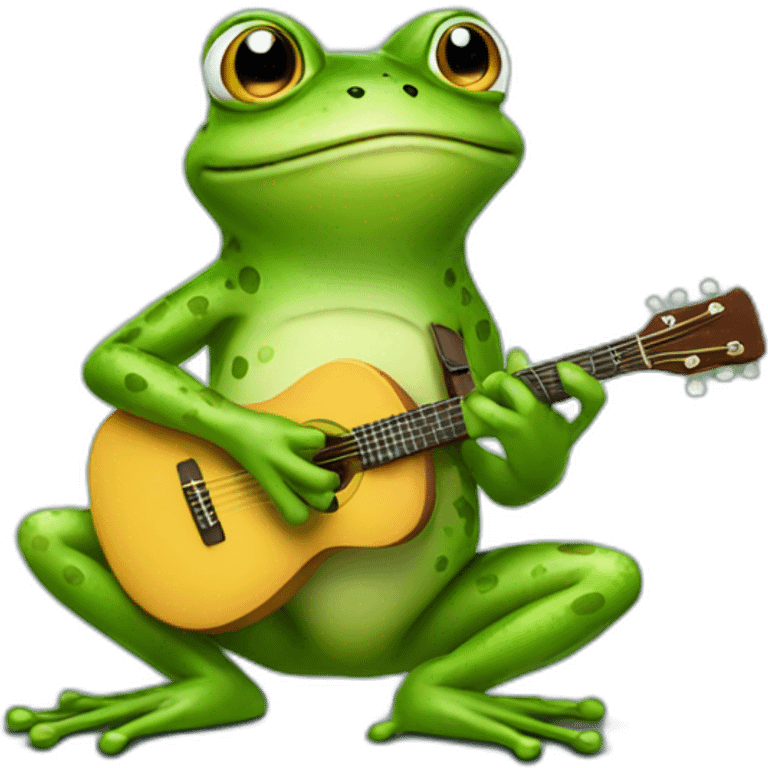 Frog with guitar emoji