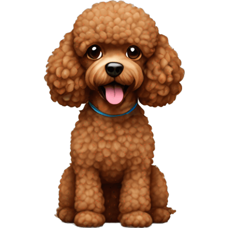 Brown mini poodle  emoji