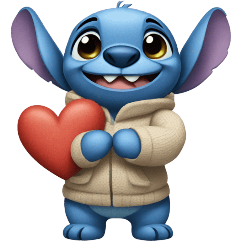 Stitch saying I love you  emoji