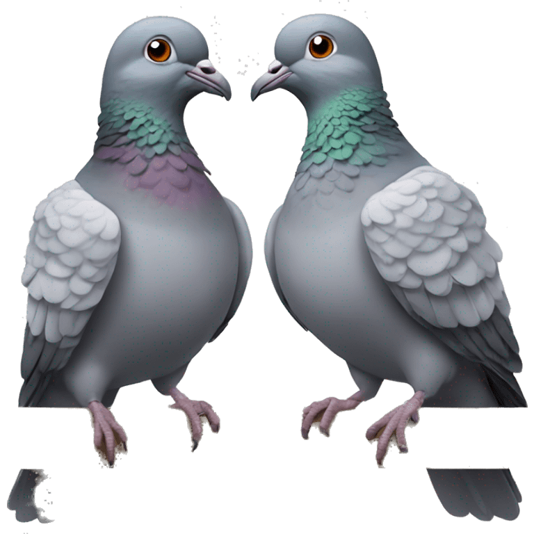 Two pigeons  emoji