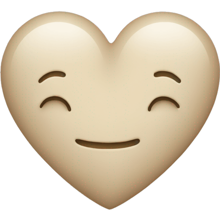 Heart in beige emoji