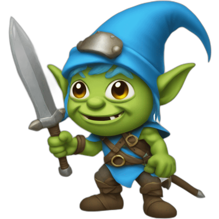 Goblin Smurf warrior emoji