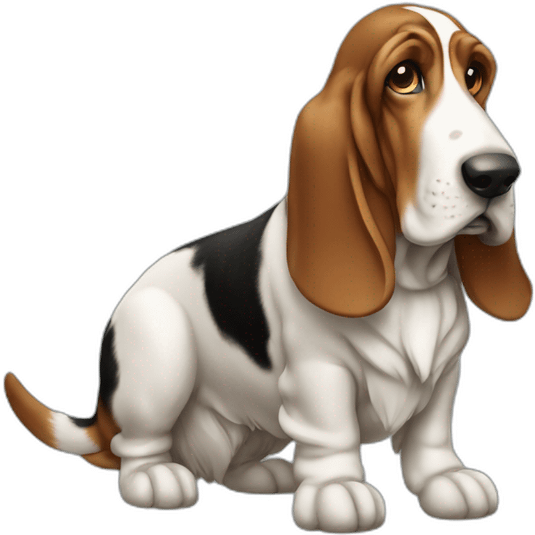 Dog basset hound full-body emoji