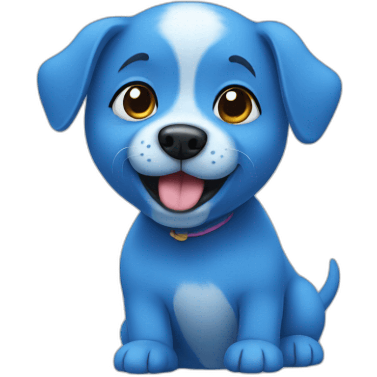 cute blue dog emoji