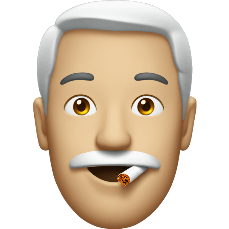 Man with cigarette in mouth emoji