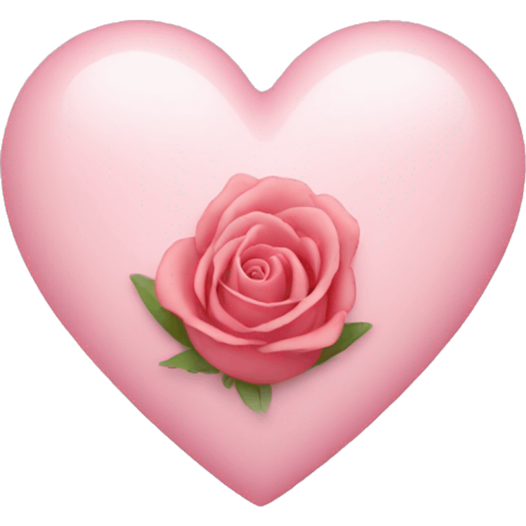 light pink heart with rose emoji