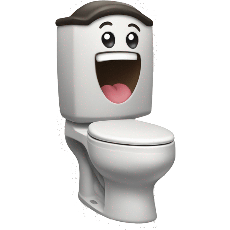 toilet with head coming out of it emoji