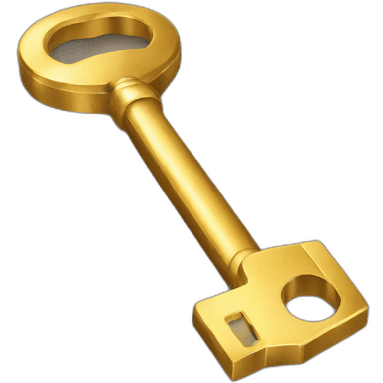 gold door key 45 degrees emoji