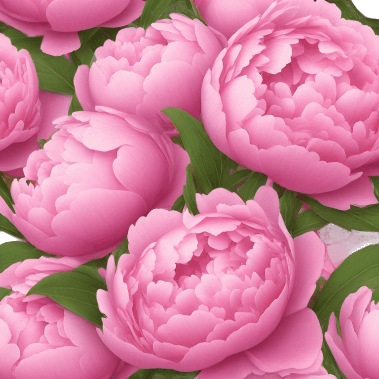 Bouquet of pink peonies emoji