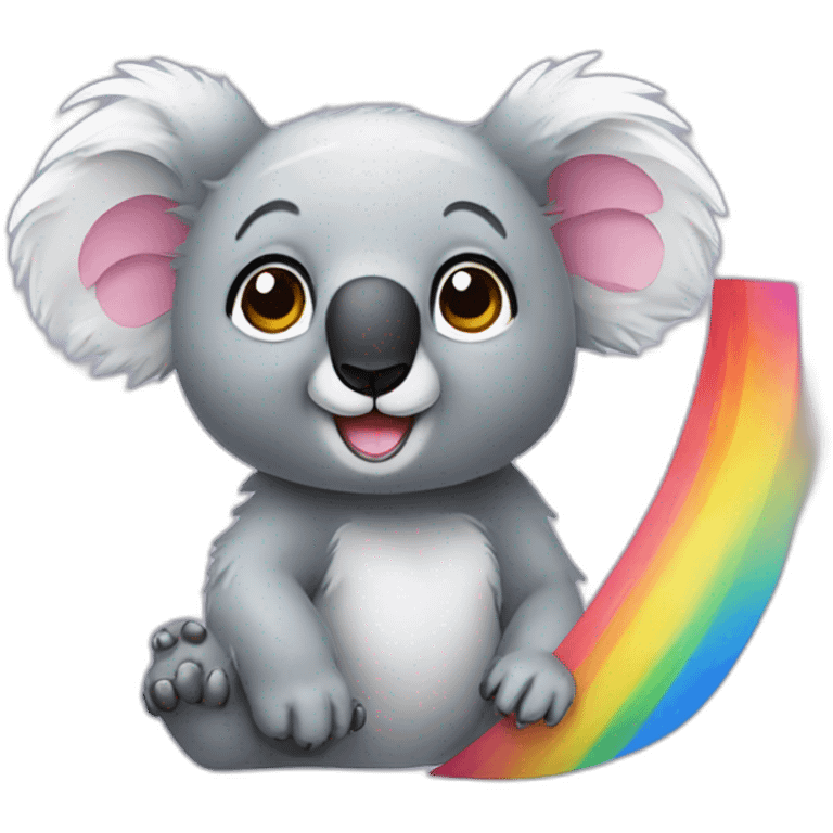 Rainbow koala emoji