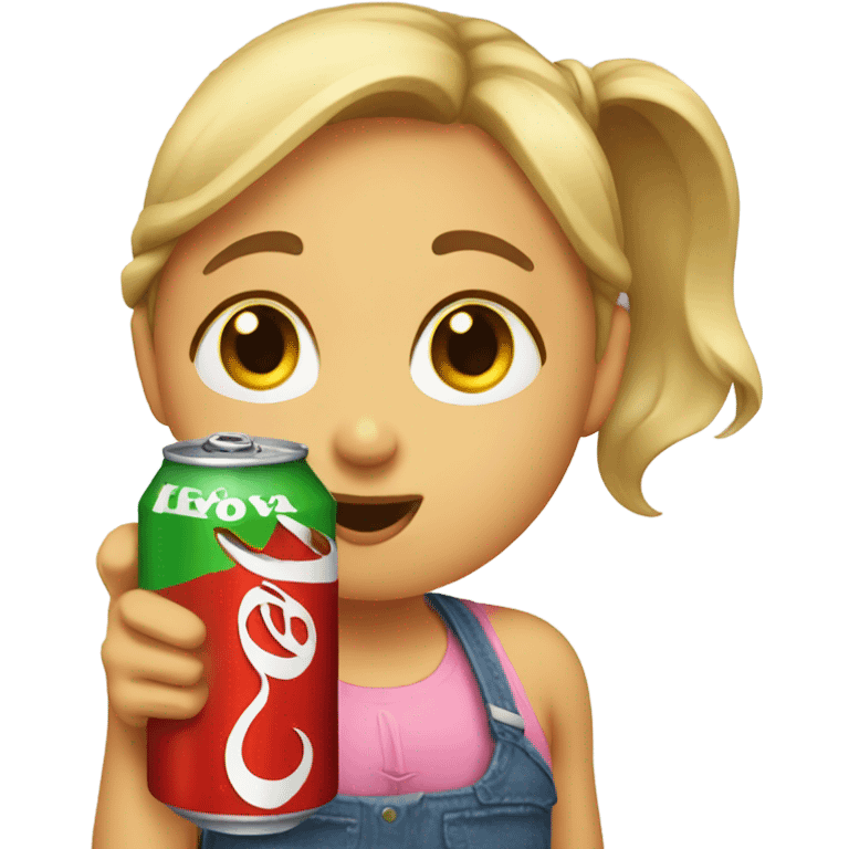 girl chugging a soda  emoji