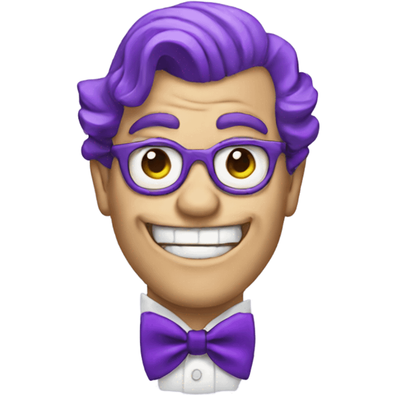 Joker with a purple bow tie emoji