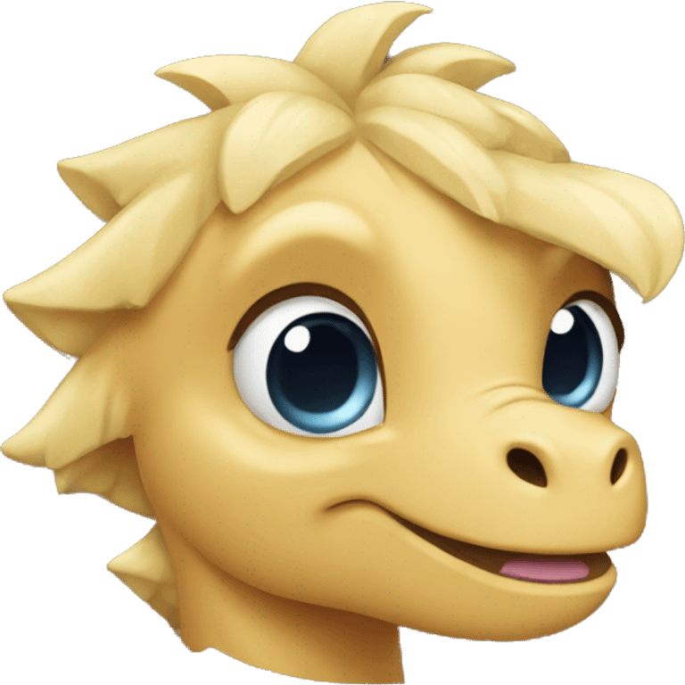 Cute blonde dinosaur emoji