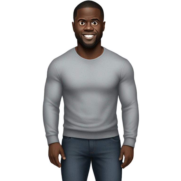 Entire body shot of tall Kevin hart emoji