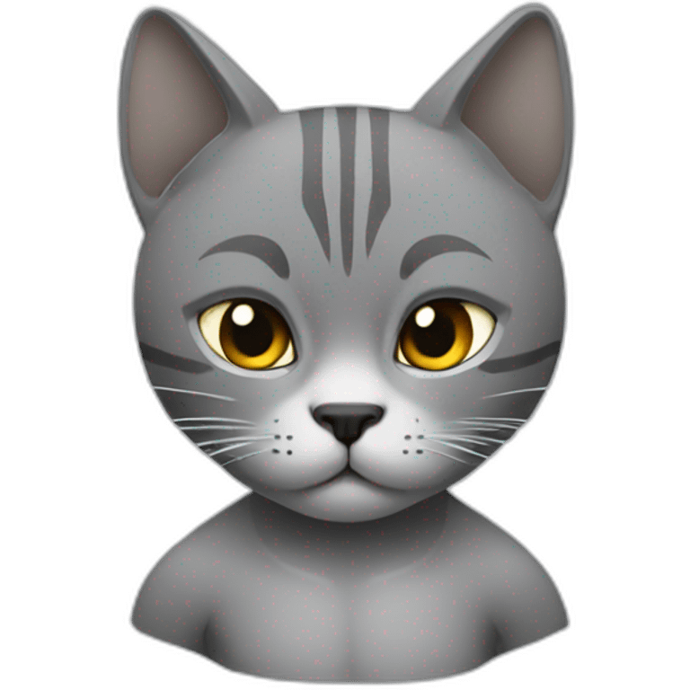 Gray-cat-muay-thai-fighter emoji