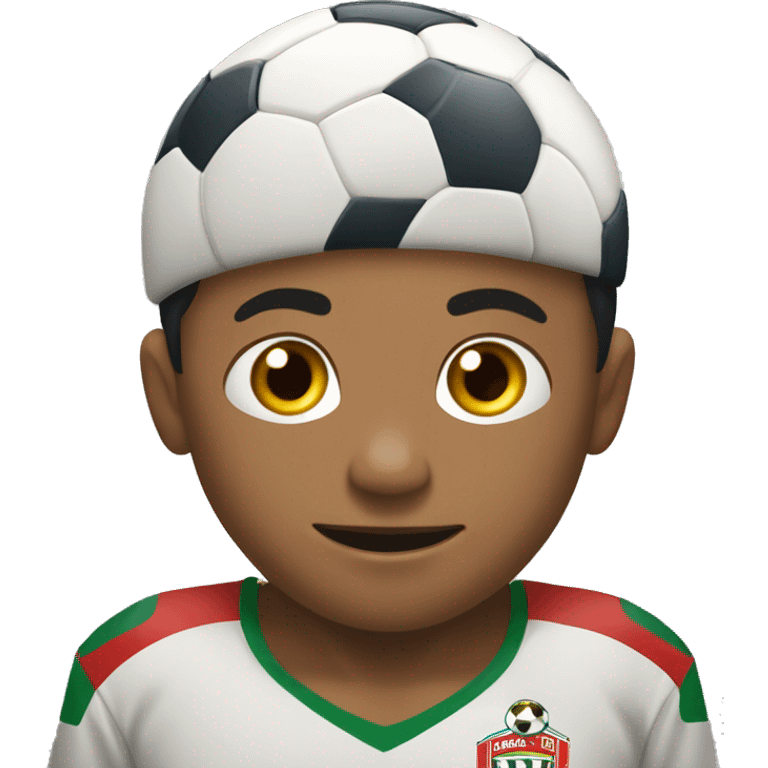 Niño de 5 años jugando al fútbol emoji