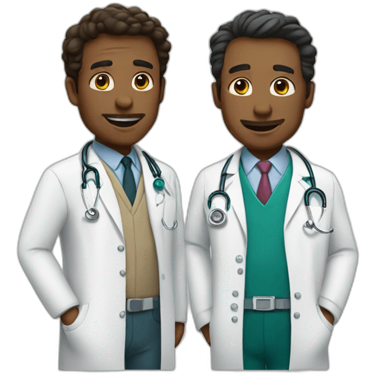 Two doctors in love emoji