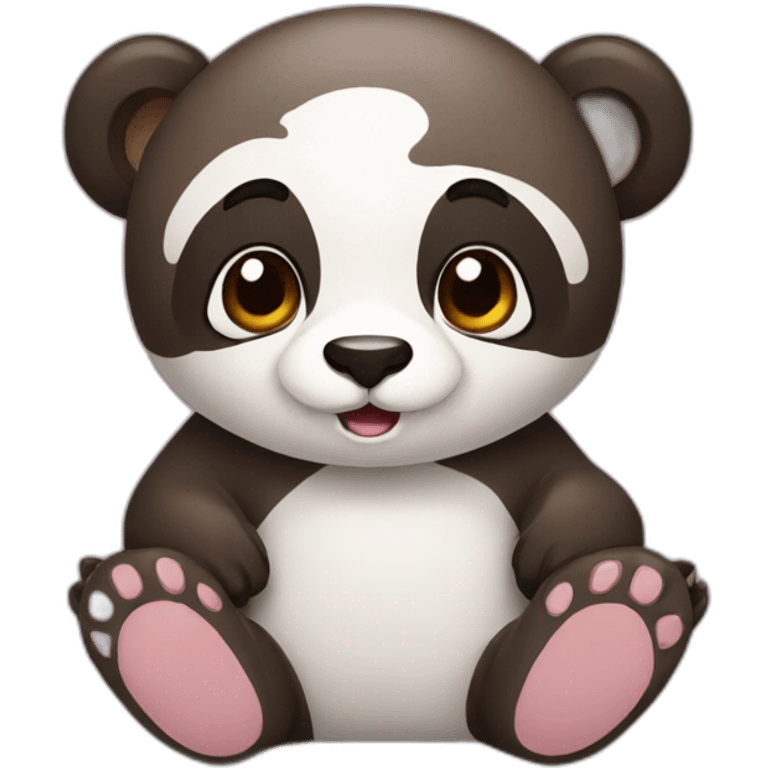 A panda bear mixed with an otter emoji