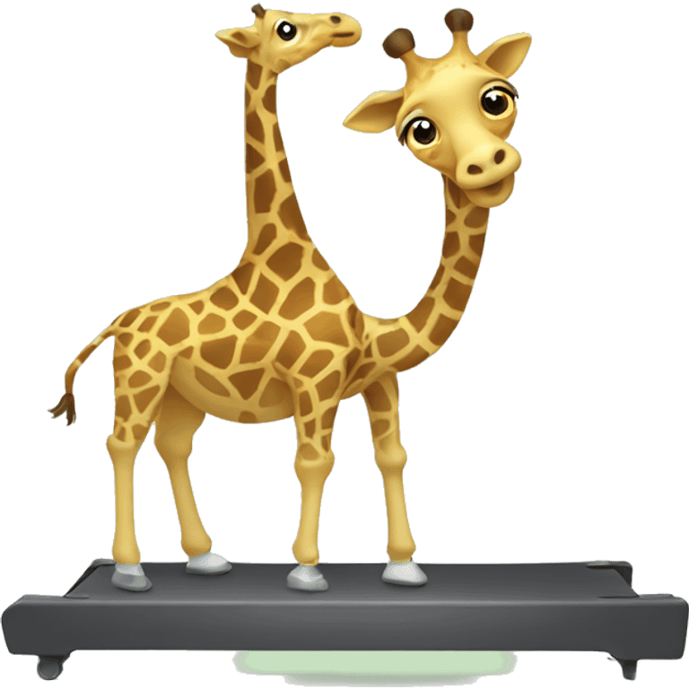 a giraffe making pilates emoji