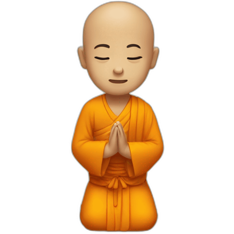 A praying Buddhist monk emoji