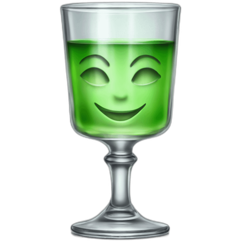 Absinthe in a clear glass  emoji