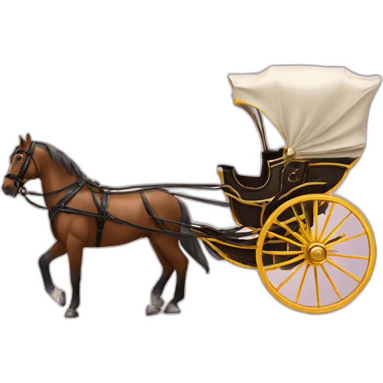 Carriage with horse emoji