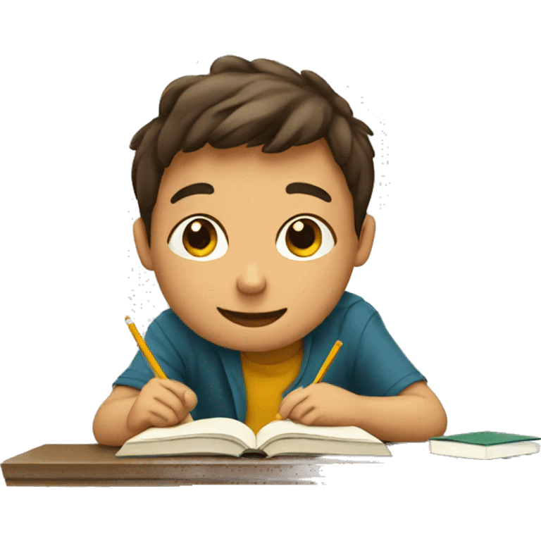 Boy studying  emoji