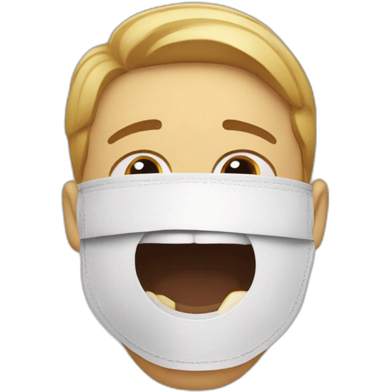 taped mouth emoji